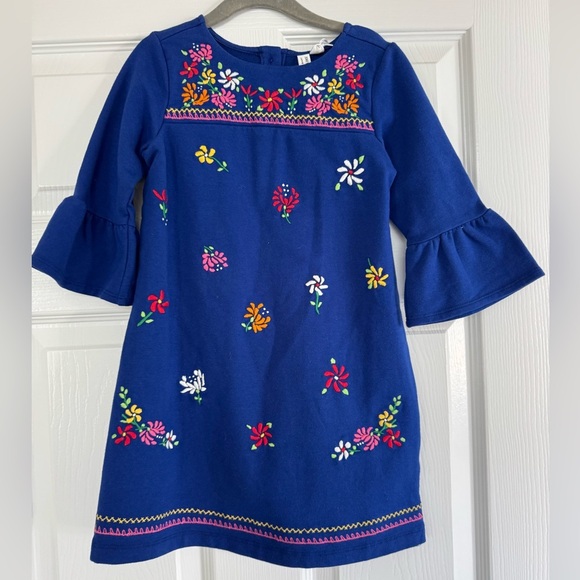 NWT Janie & Jack By Juno Valentine 
Girls Blue Embroidered Floral Dress size 4 - Picture 1 of 7